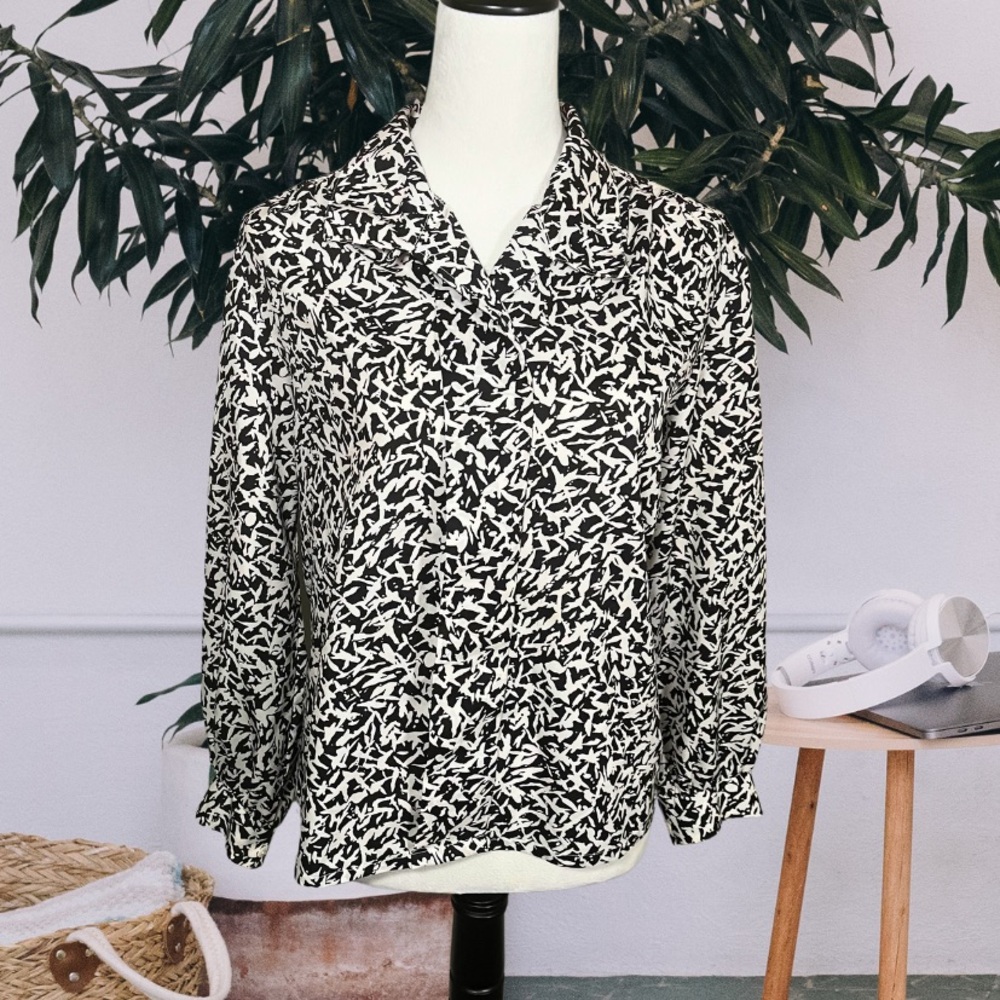 Vintage Black & White Button Down